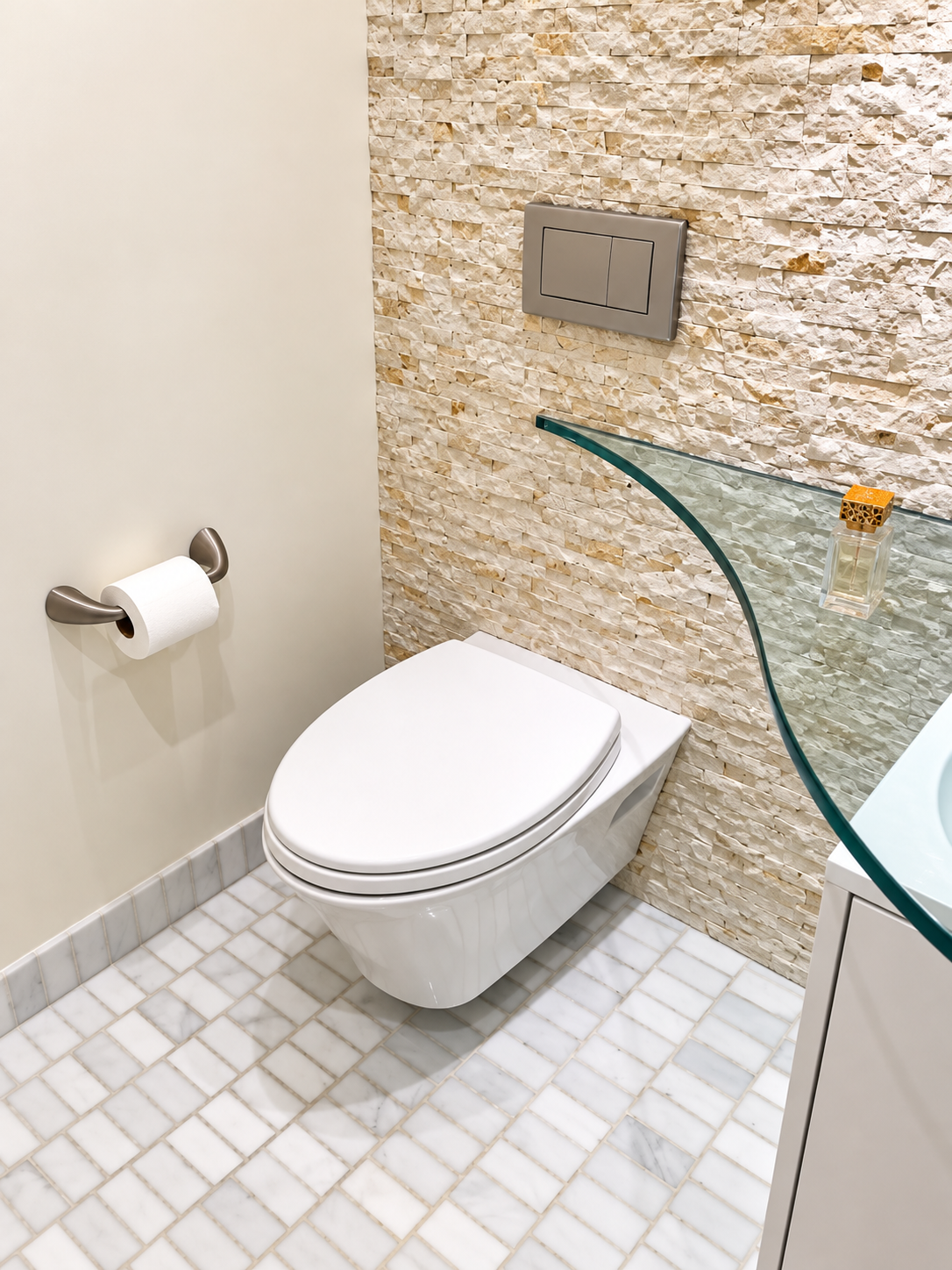 After — The Art of Materials Contrast | A Contemporary Powder Room (5 of 5)