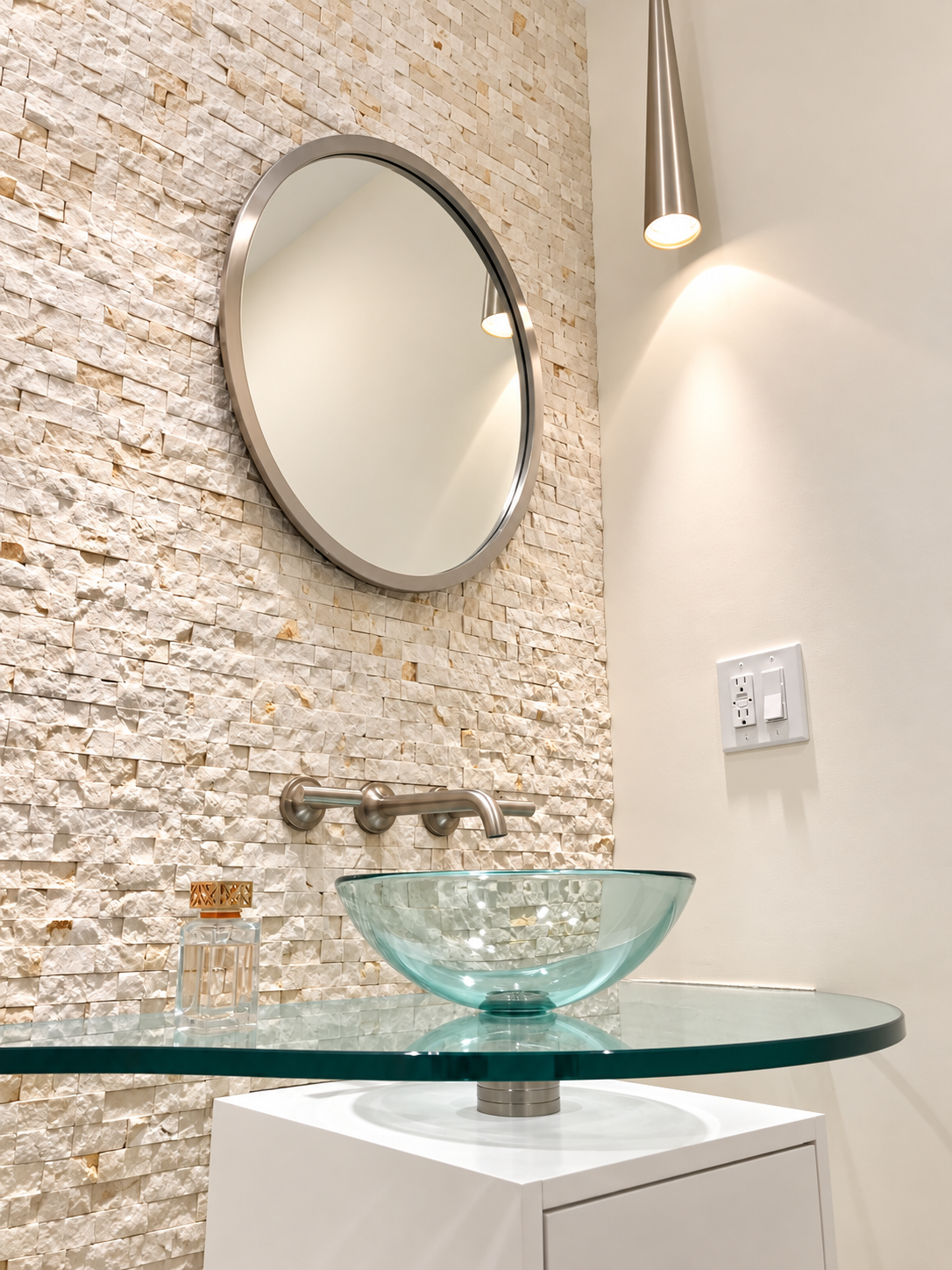After — The Art of Materials Contrast | A Contemporary Powder Room (3 of 5)