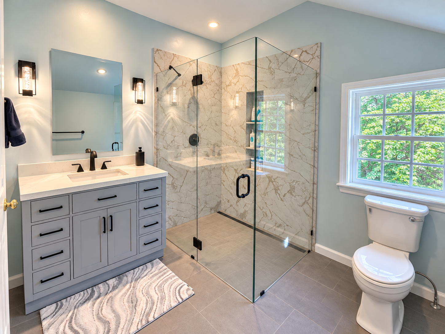 After — Refined Elegance | A Modern Bathroom Addition (1 of 6)